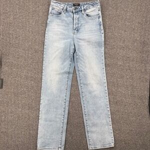 Earnest Sewn Parker 90s Full Length High Rise Straight Leg Jeans Light Wash 30